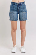 Judy Blue Full Size High Rise Denim Shorts Plus Size - Lilixa.store