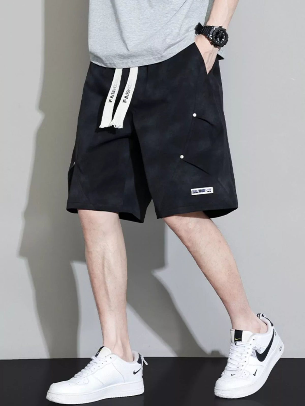 Men's Plus Size Casual Drawstring Cargo Shorts - Lilixa.store