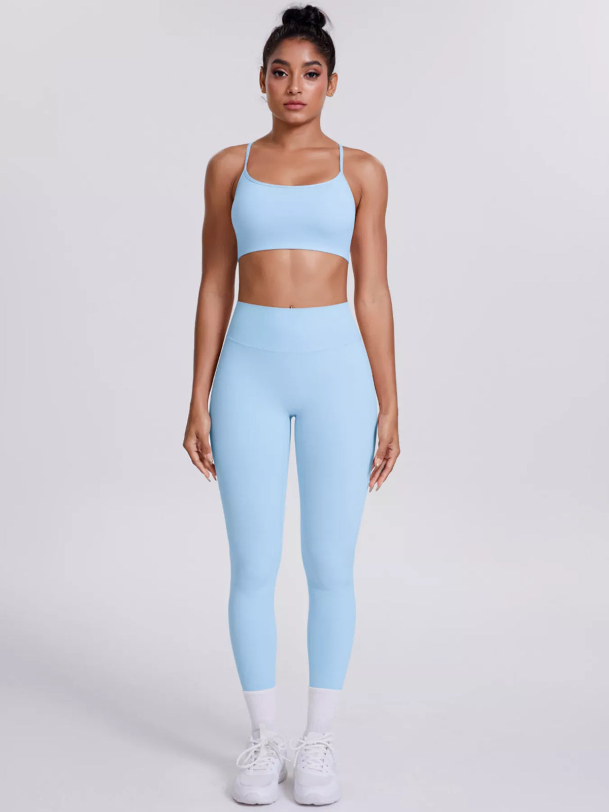 Criss-Cross Back Cami and Leggings Active Set - Lilixa.store
