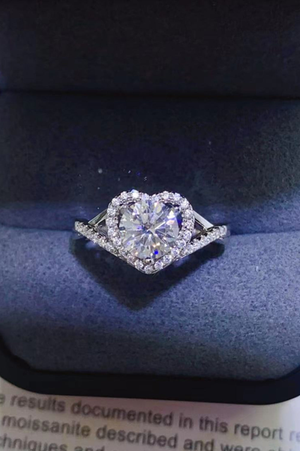 Adored 1 Carat Moissanite 925 Sterling Silver Heart Ring - Lilixa.store