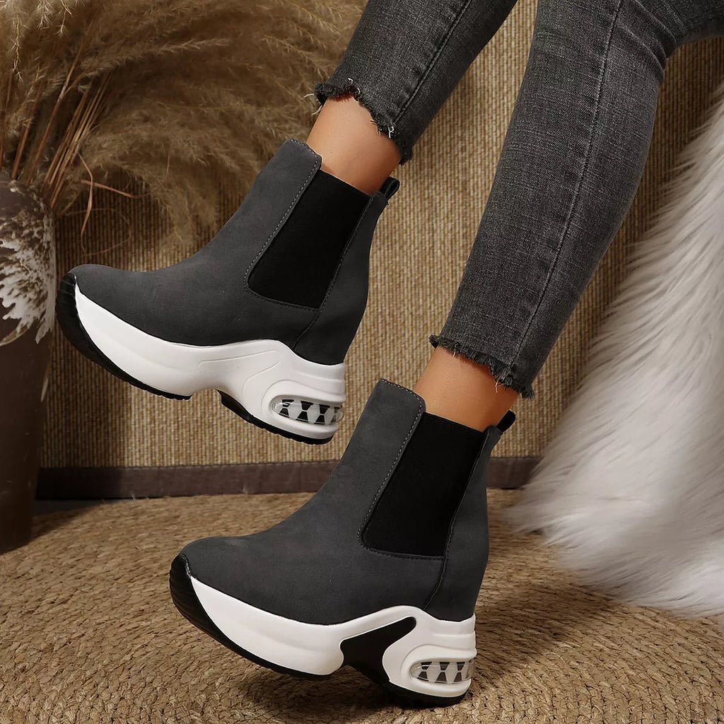 Casual Platform Chelsea Boots with Elastic Side Panels, view 4