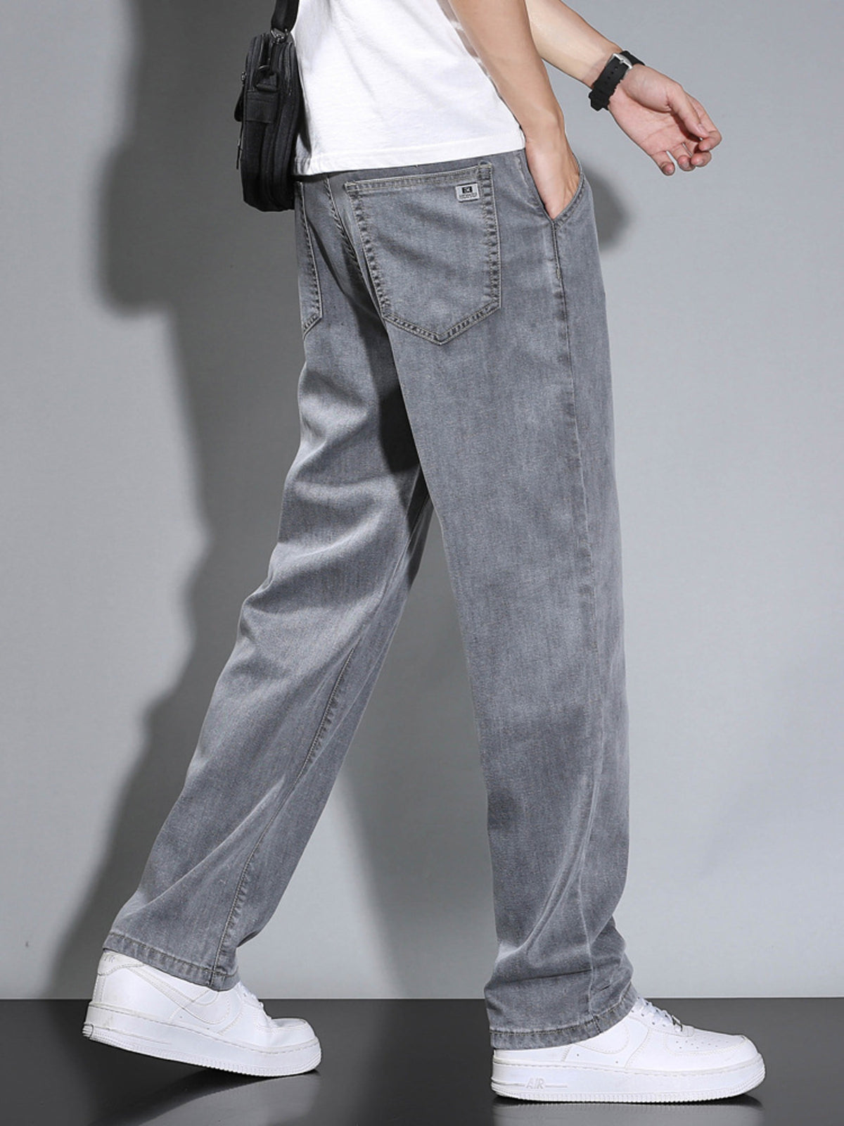 Men's Loose Fit Washed Jeans - Lilixa.store