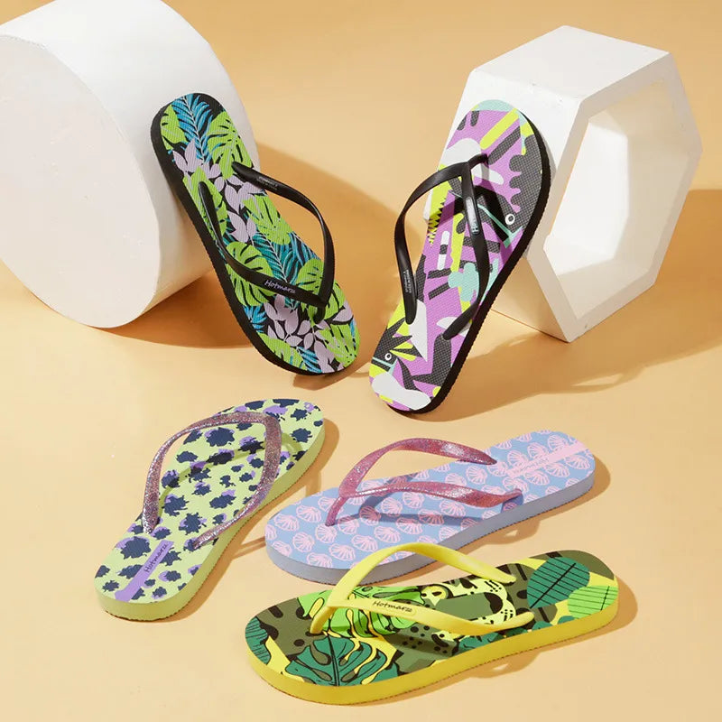 Tropical Print Summer Slippers - Lilixa.store