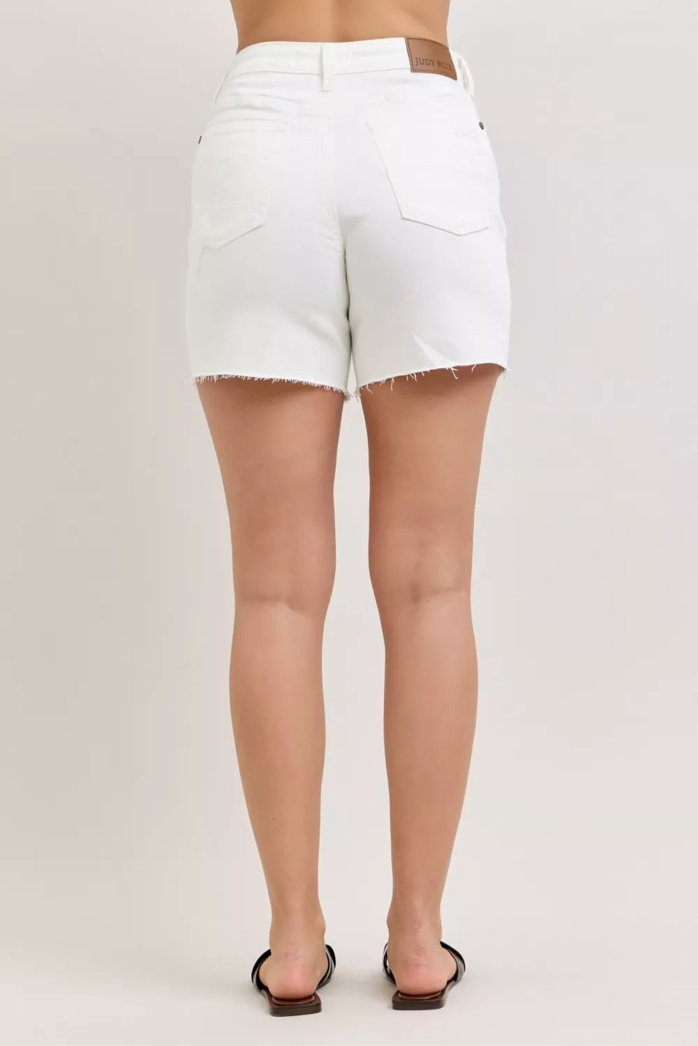 Judy Blue High Waist Rigid Magic Dad Short with Cell Phone Back Pocket - Lilixa.store
