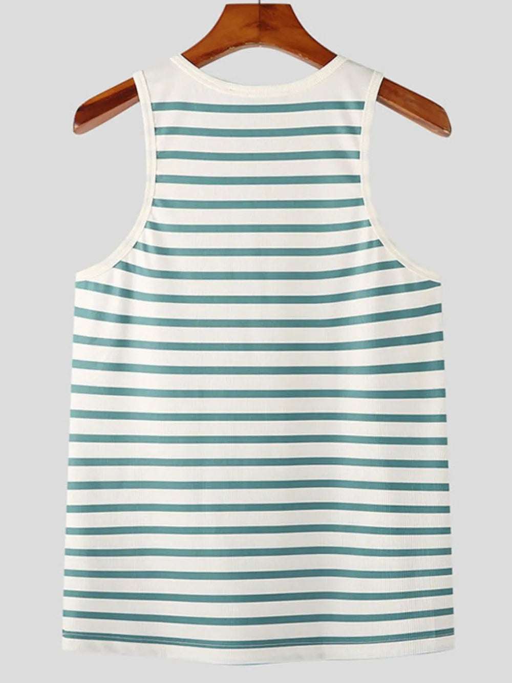 Men's Striped Wide Strap Tank - Lilixa.store