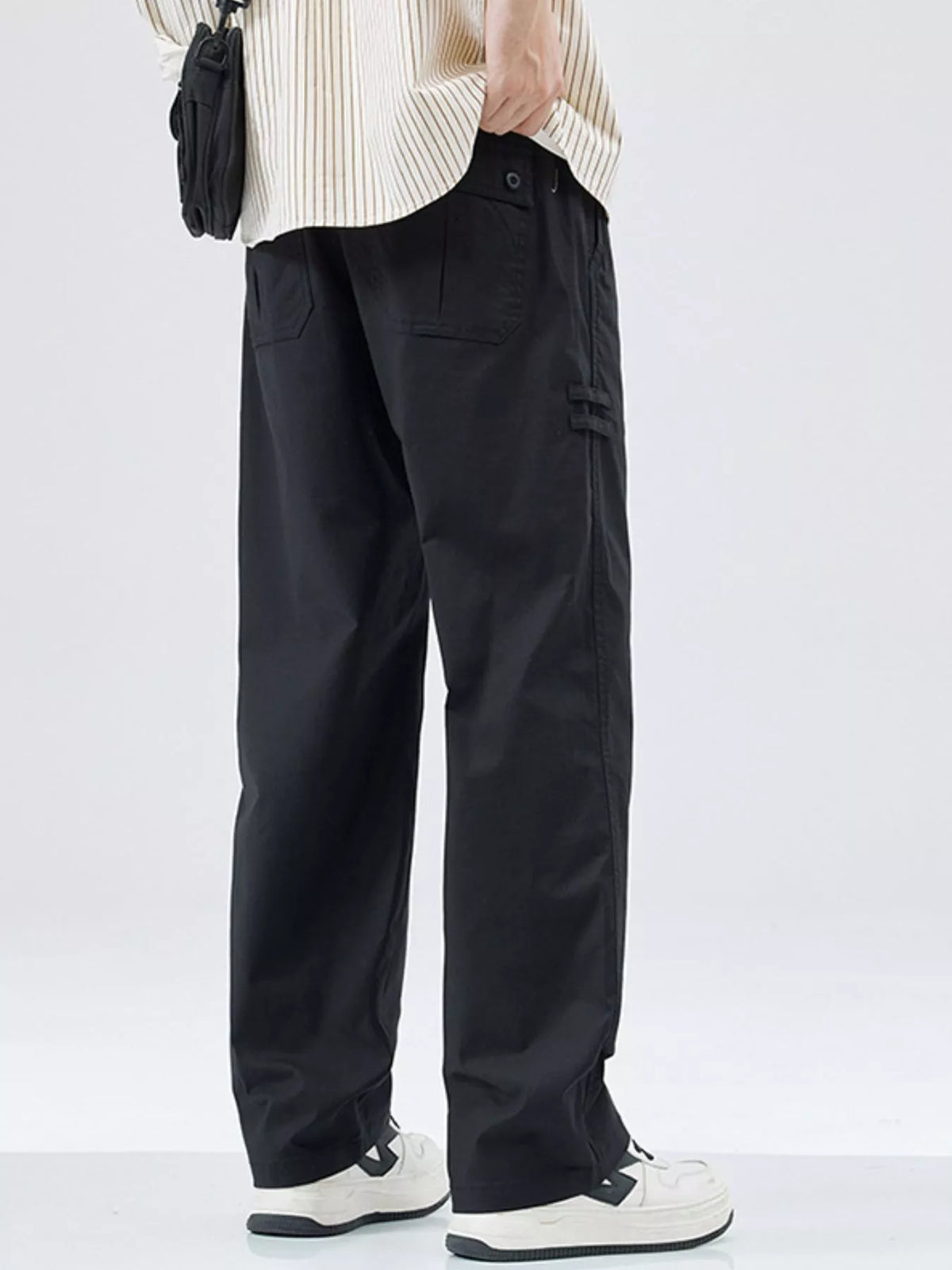 Men's Full Size Casual Loose Fit Straight Leg Pants Plus Size, view 3