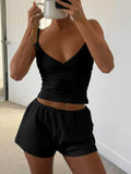 V-Neck Cami and Shorts Set - Lilixa.store