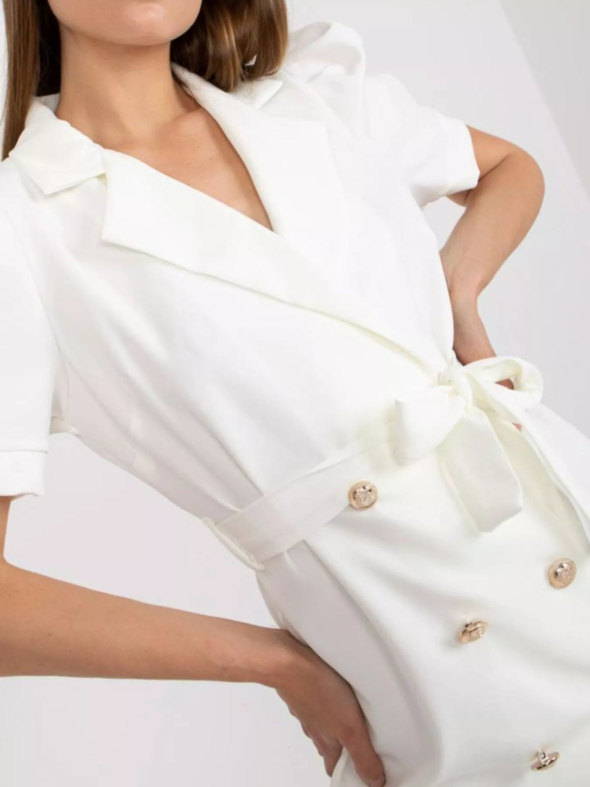 Blazer Style Tie Waist Mini Dress - Lilixa.store