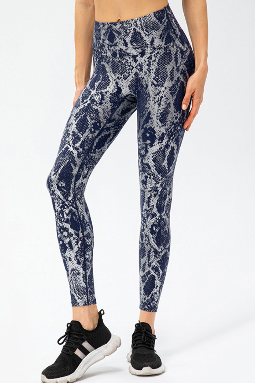 Animal Print Slim Fit Wide Waistband Long Sports Pants - Lilixa.store