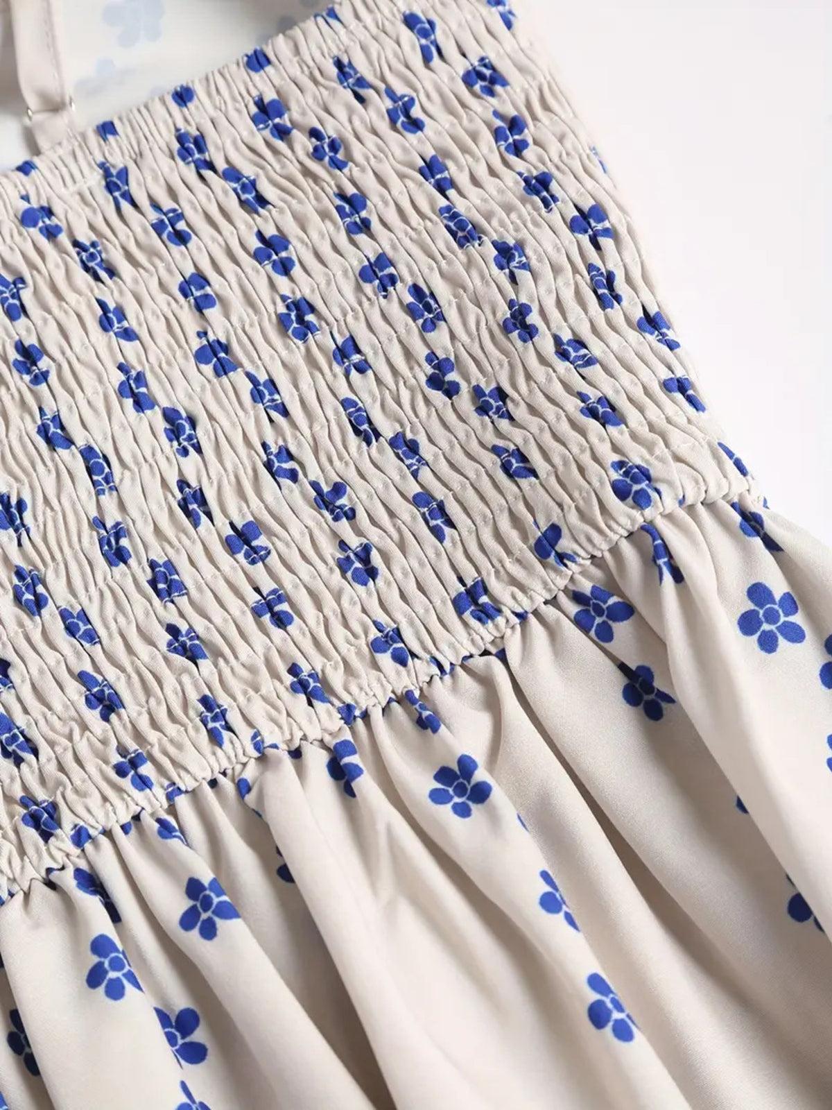 Sardine Print Spaghetti Strap Midi Dress - Lilixa.store