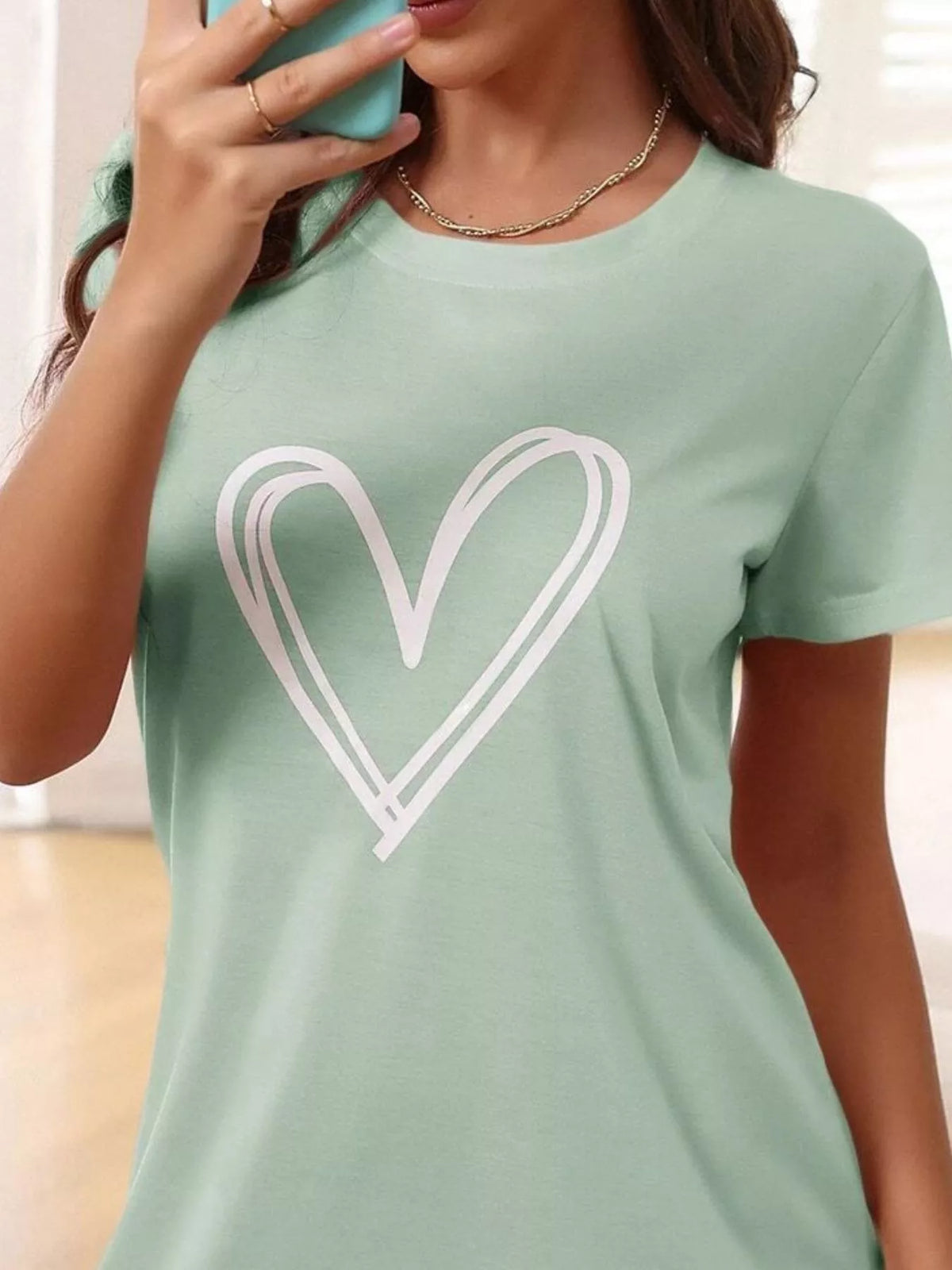 Heart Short Sleeve Lounge Dress