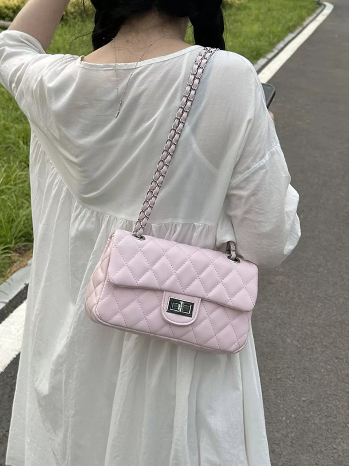 Quilted Chain Crossbody Bag