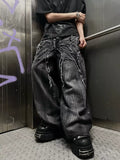 Men's Full Size Spider Wide-Leg Streetwear Jeans Plus Size - Lilixa.store