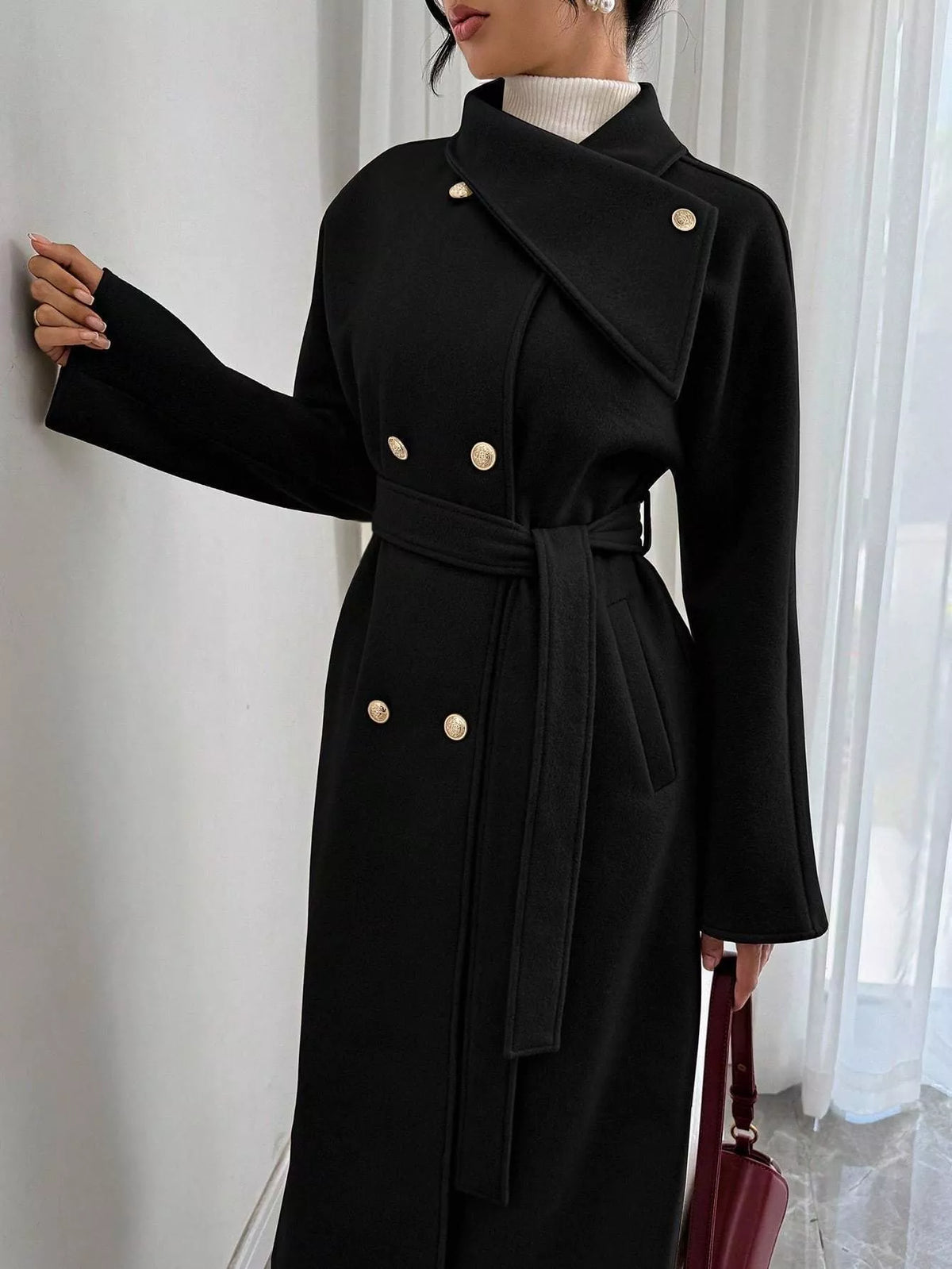 Double-Breasted Longline Coat