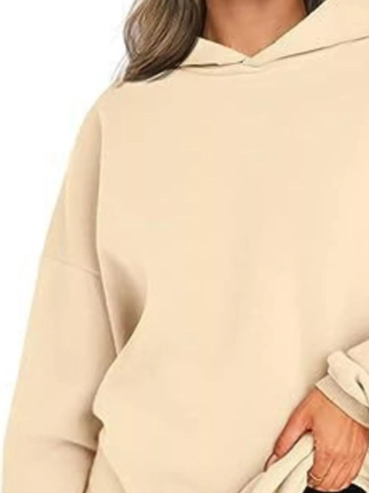 Drop Shoulder Long Sleeve Hoodie, view 4