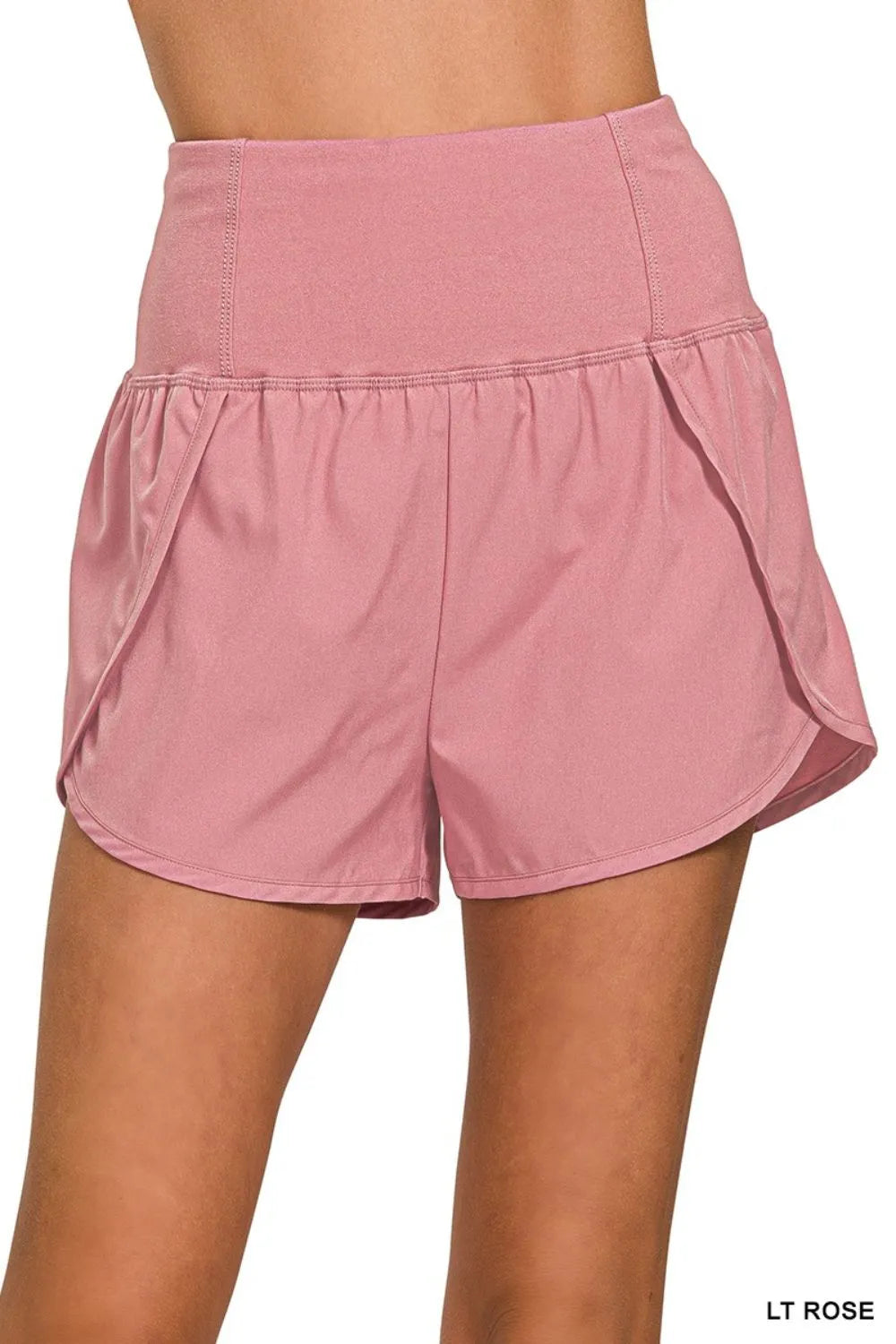 Zenana High Waisted Zippered Back Pocket Running Shorts - Lilixa.store