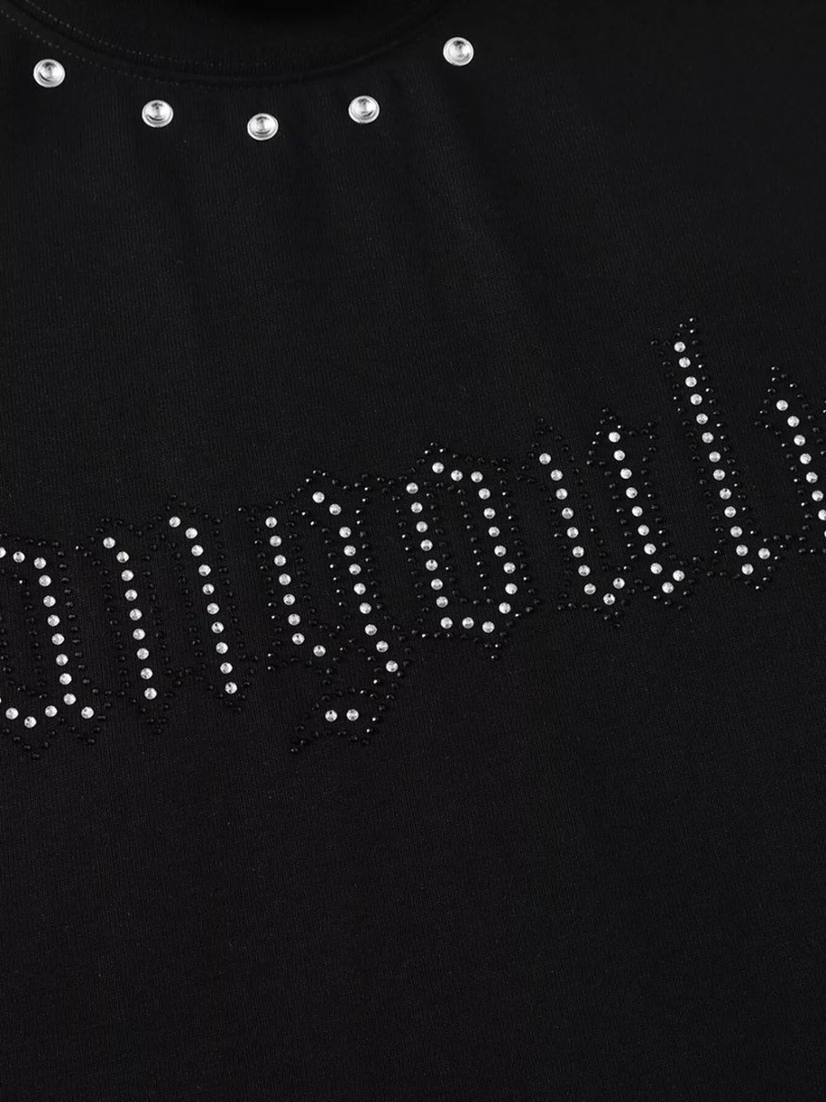 Men's Rhinestone Mock Neck T-Shirt