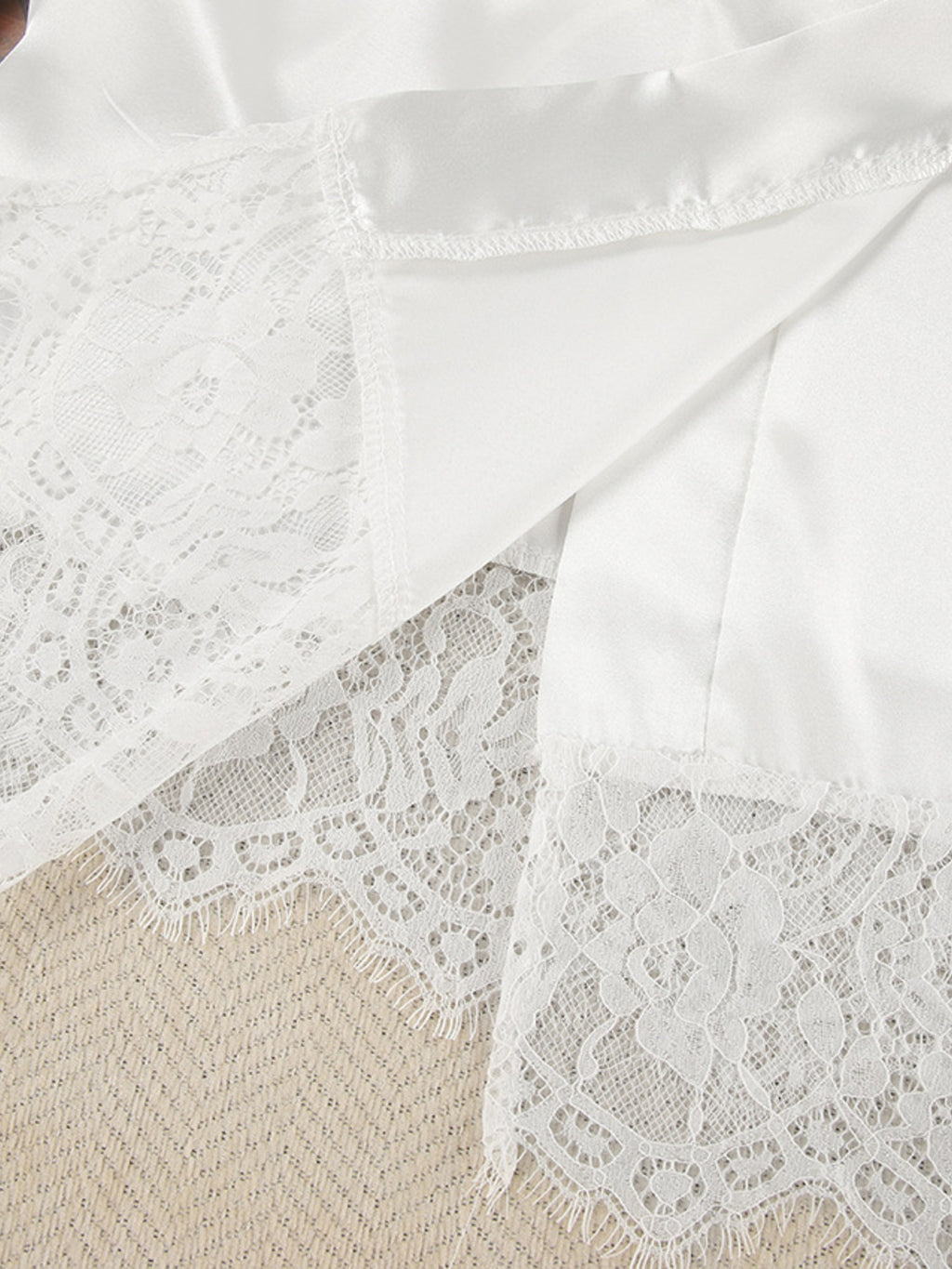 Cami & Lace Trim Cardigan & Shorts Lounge Set - Lilixa.store