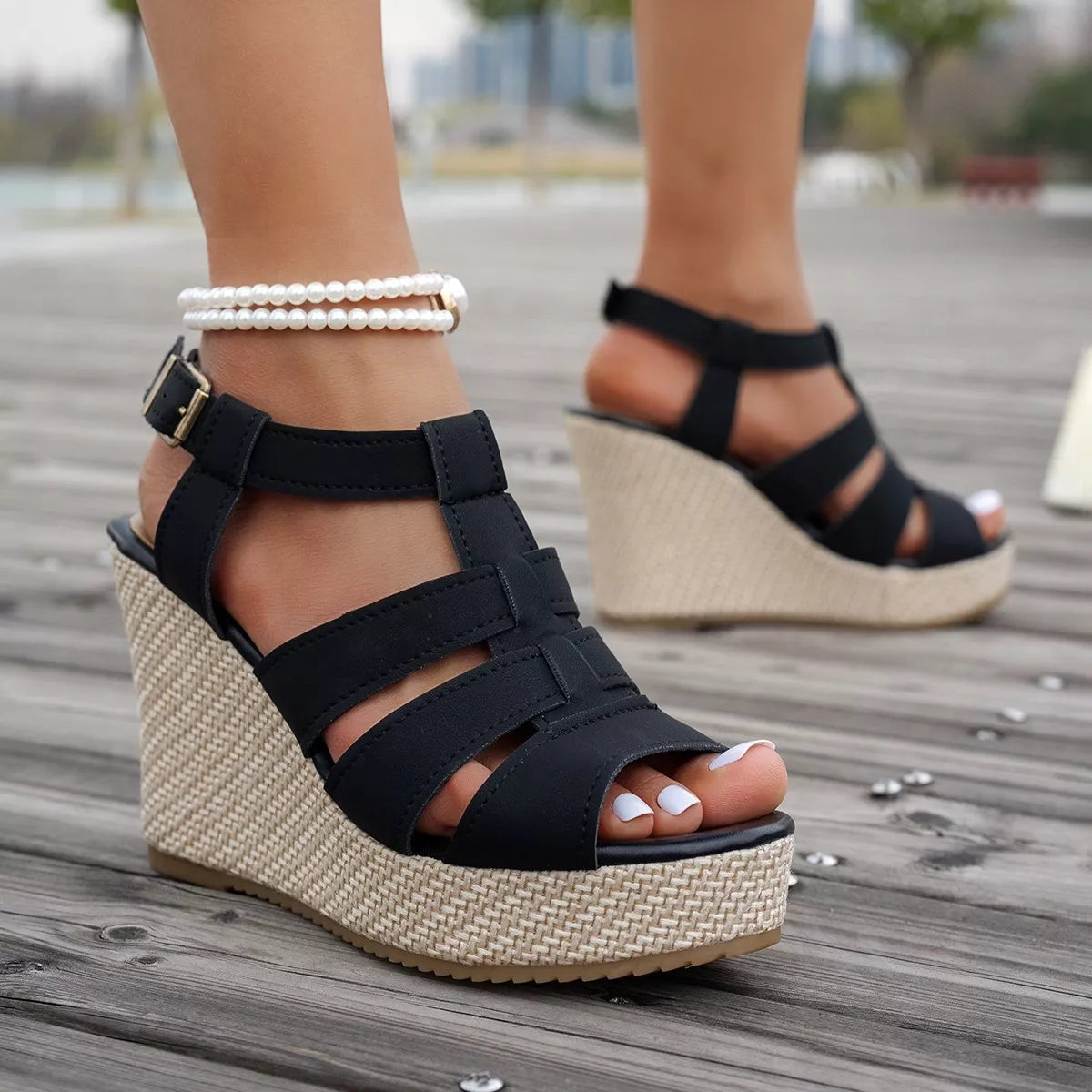 Open Toe Wedge Sandals