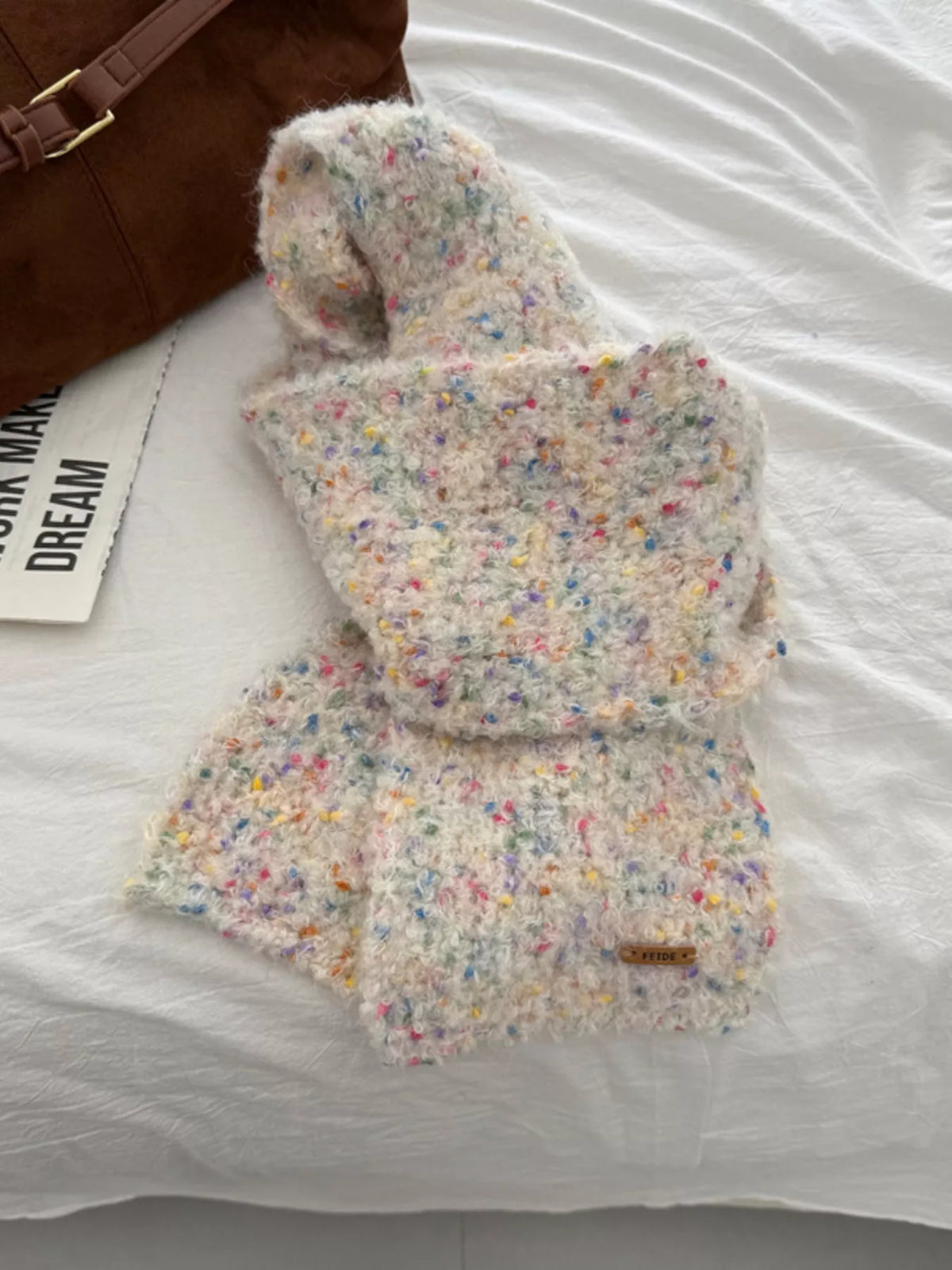 Cozy Knitted Multicolor Speckled Scarf - Lilixa.store
