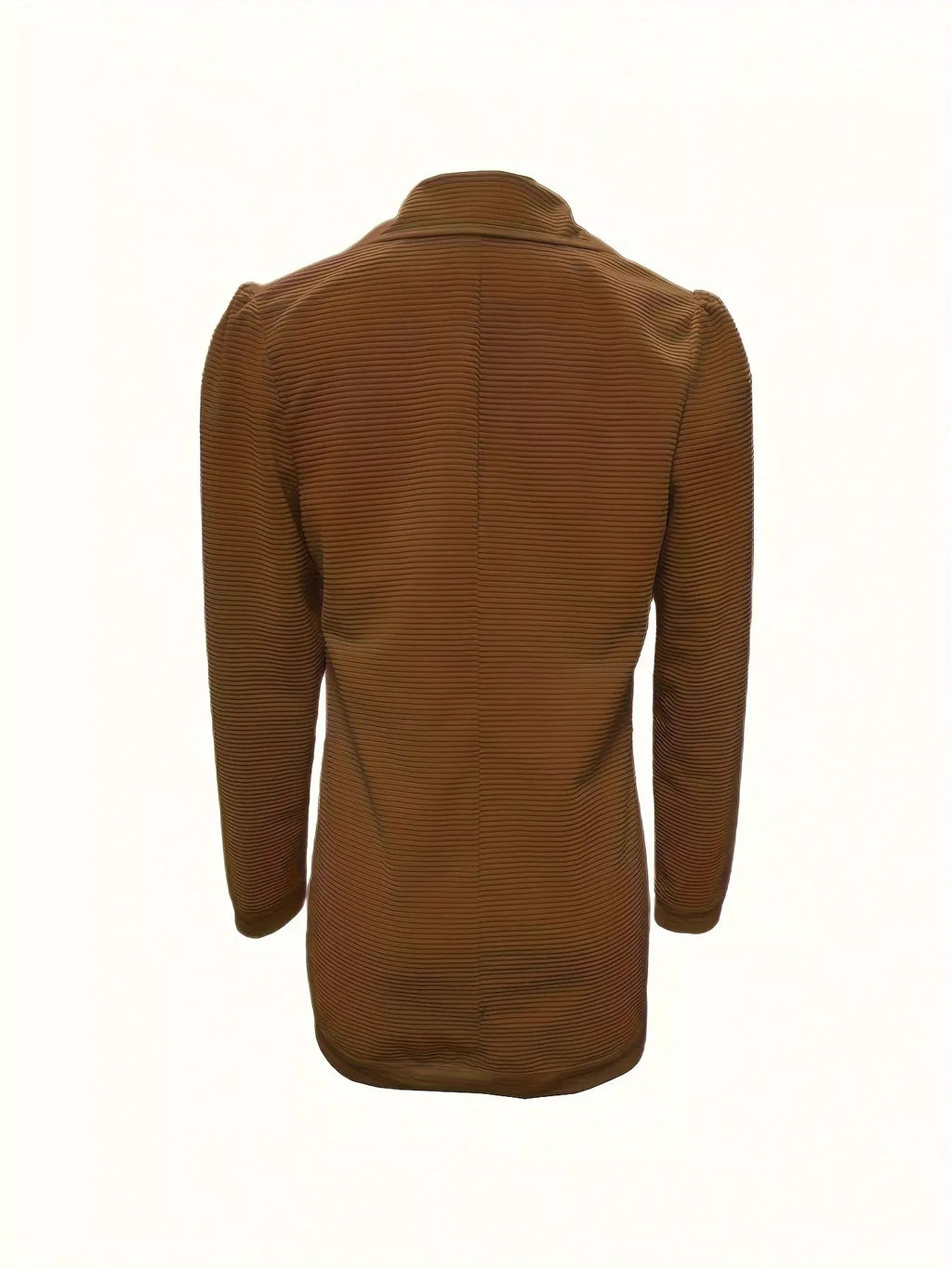 Texture Knit Double-Breasted Blazer - Lilixa.store