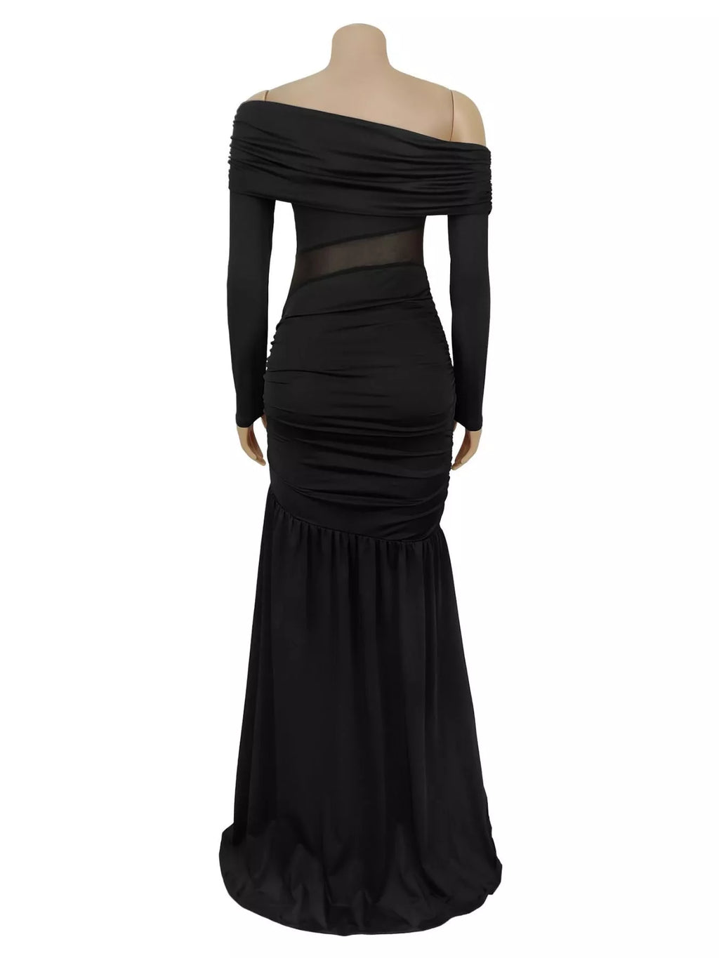 Off Shoulder Slit Maxi Dress - Lilixa.store
