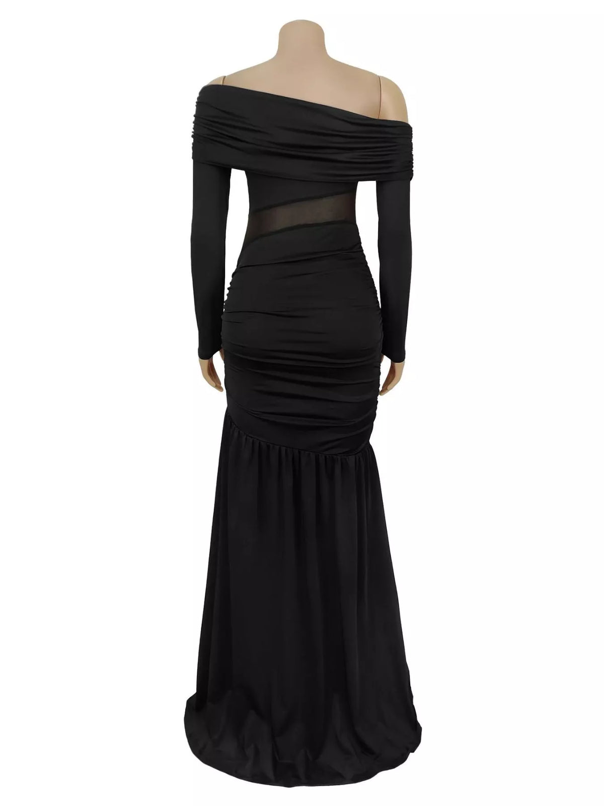 Off Shoulder Slit Maxi Dress - Lilixa.store