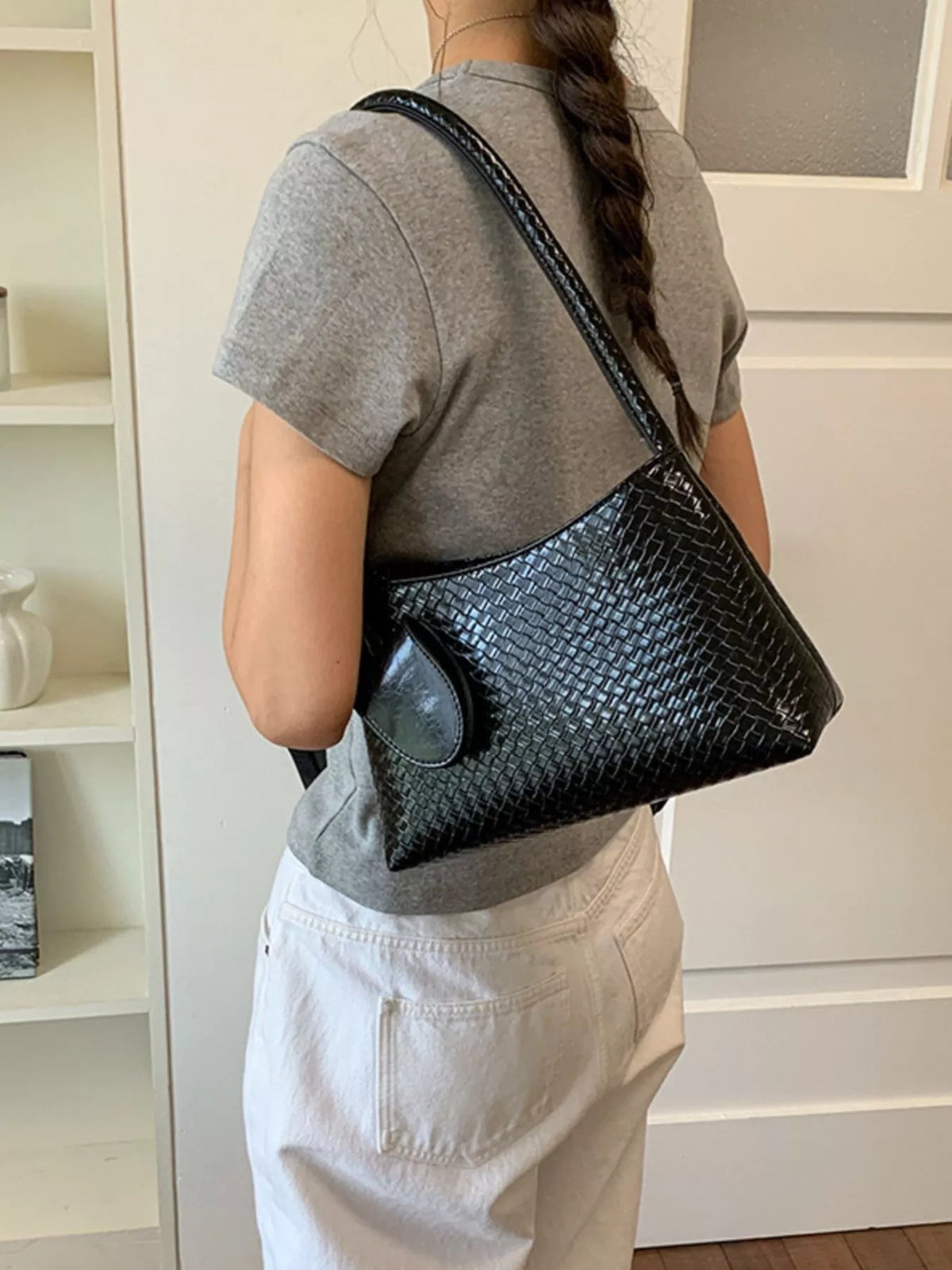 Woven Texture Shoulder Bag - Lilixa.store