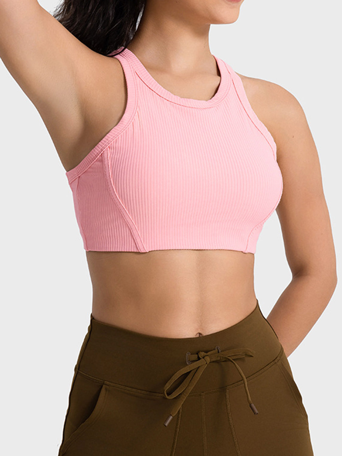 Millennia Wide Strap Cropped Sport Tank, view 11