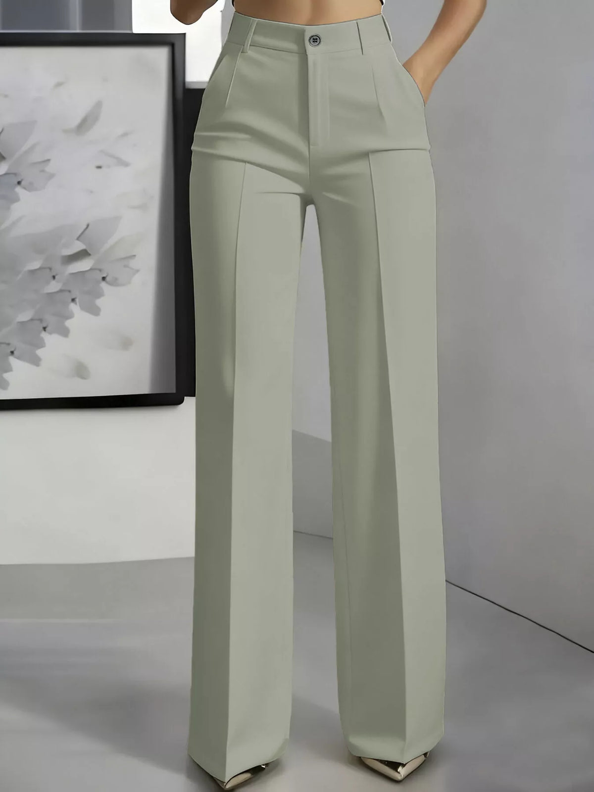 Full Size High-Waisted Wide-Leg Pants Plus Size - Lilixa.store