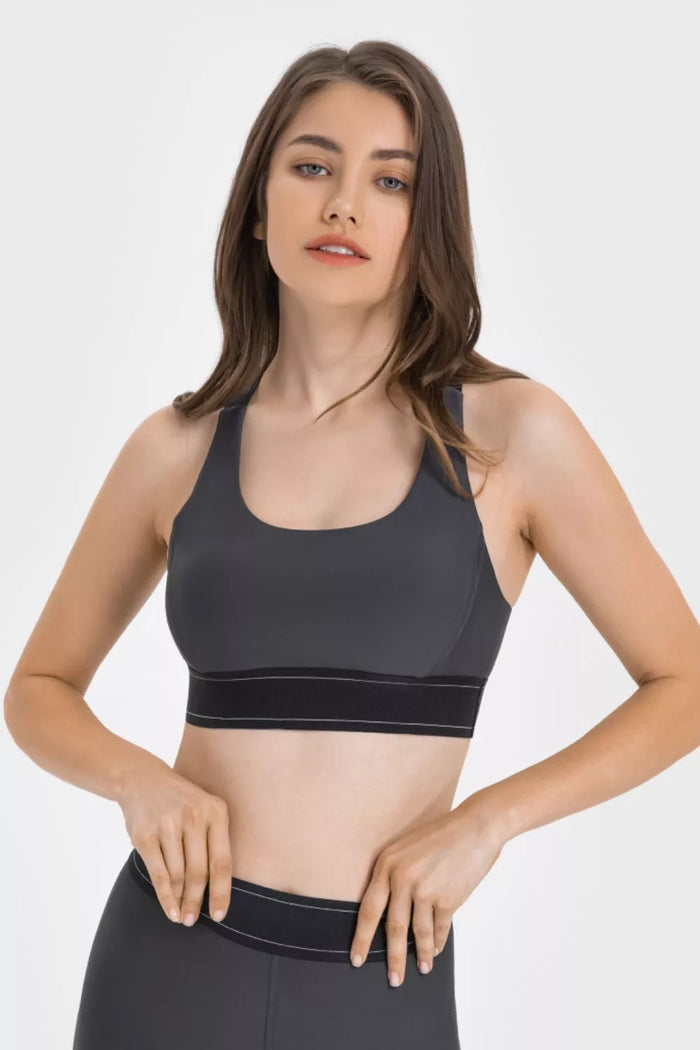 Millennia Contrast Sports Bra - Lilixa.store