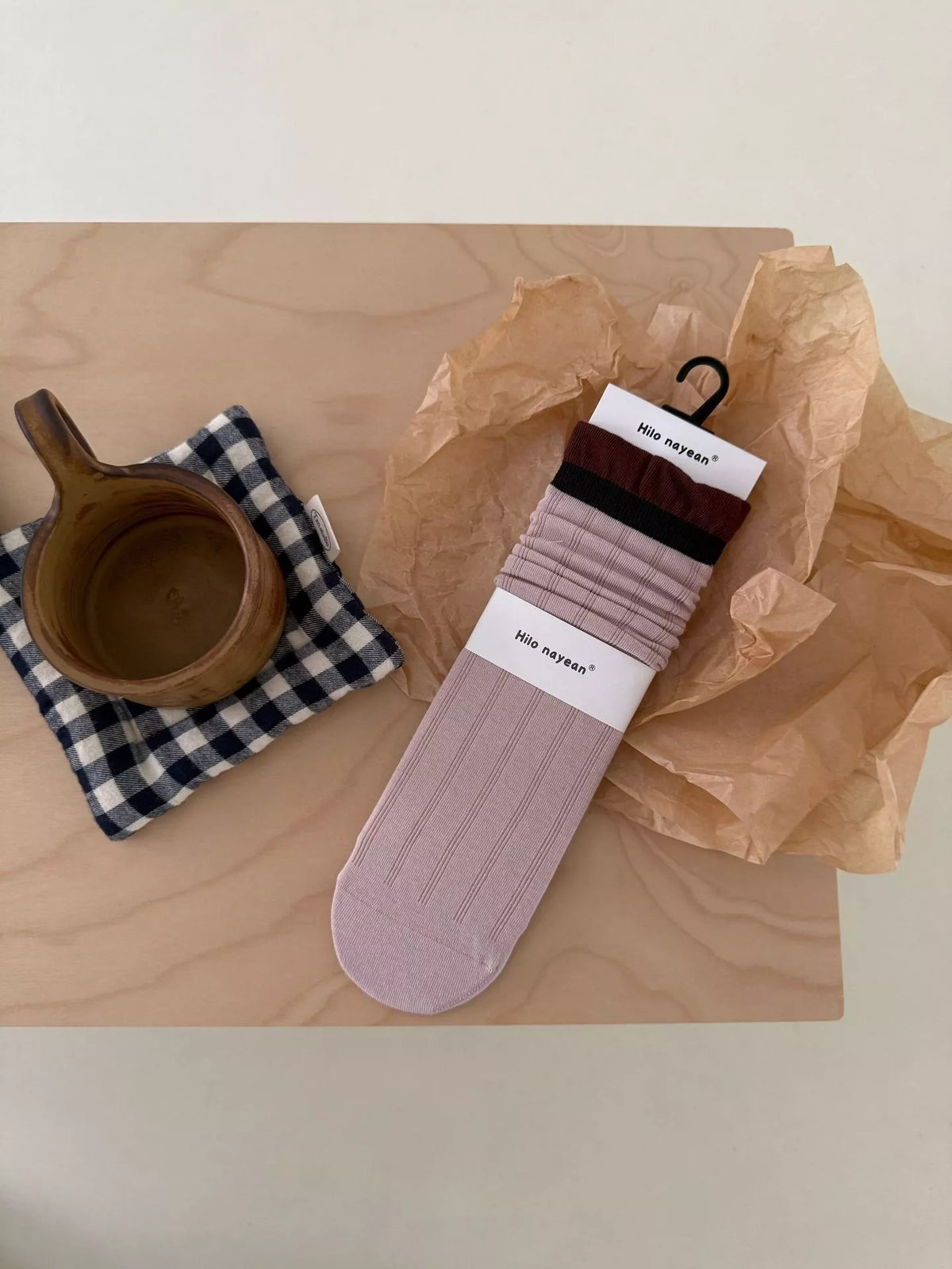 Solid Color Knit Socks in Pink