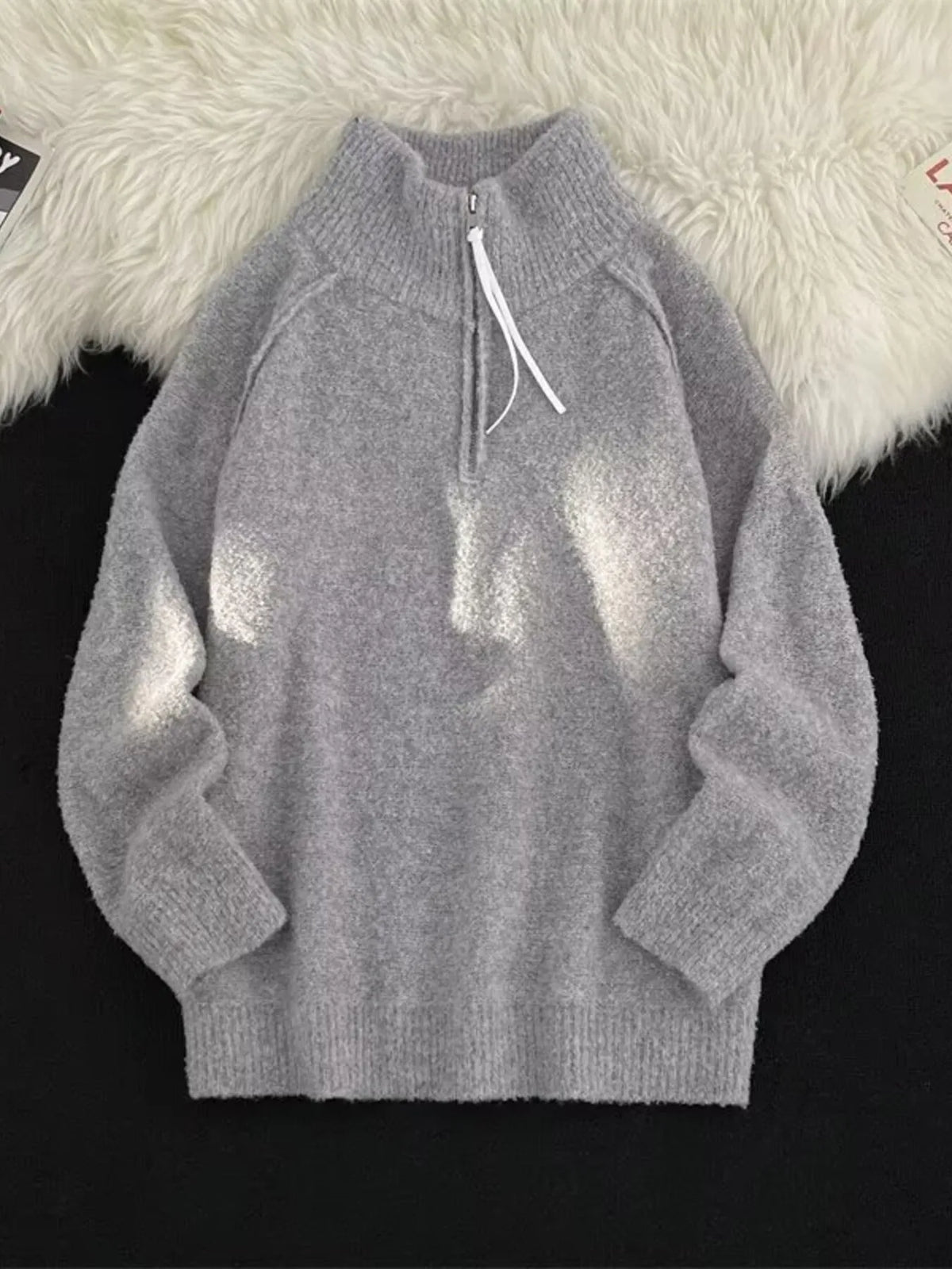 Men's Half-Zip High Neck Sweater - Lilixa.store
