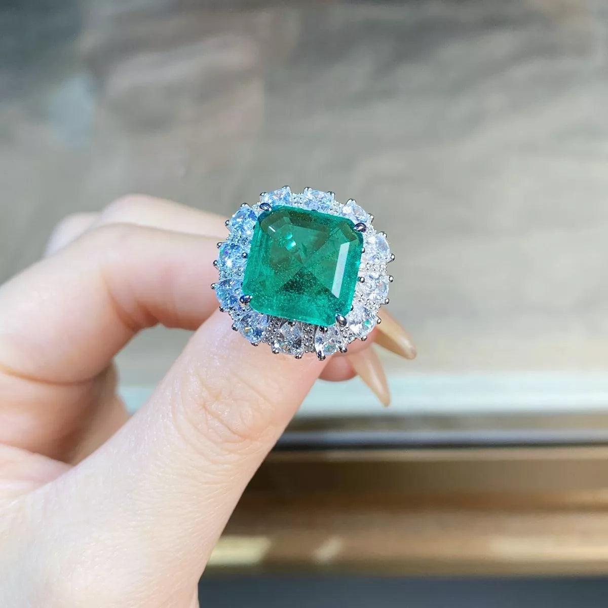 925 Sterling Silver Zircon Ring