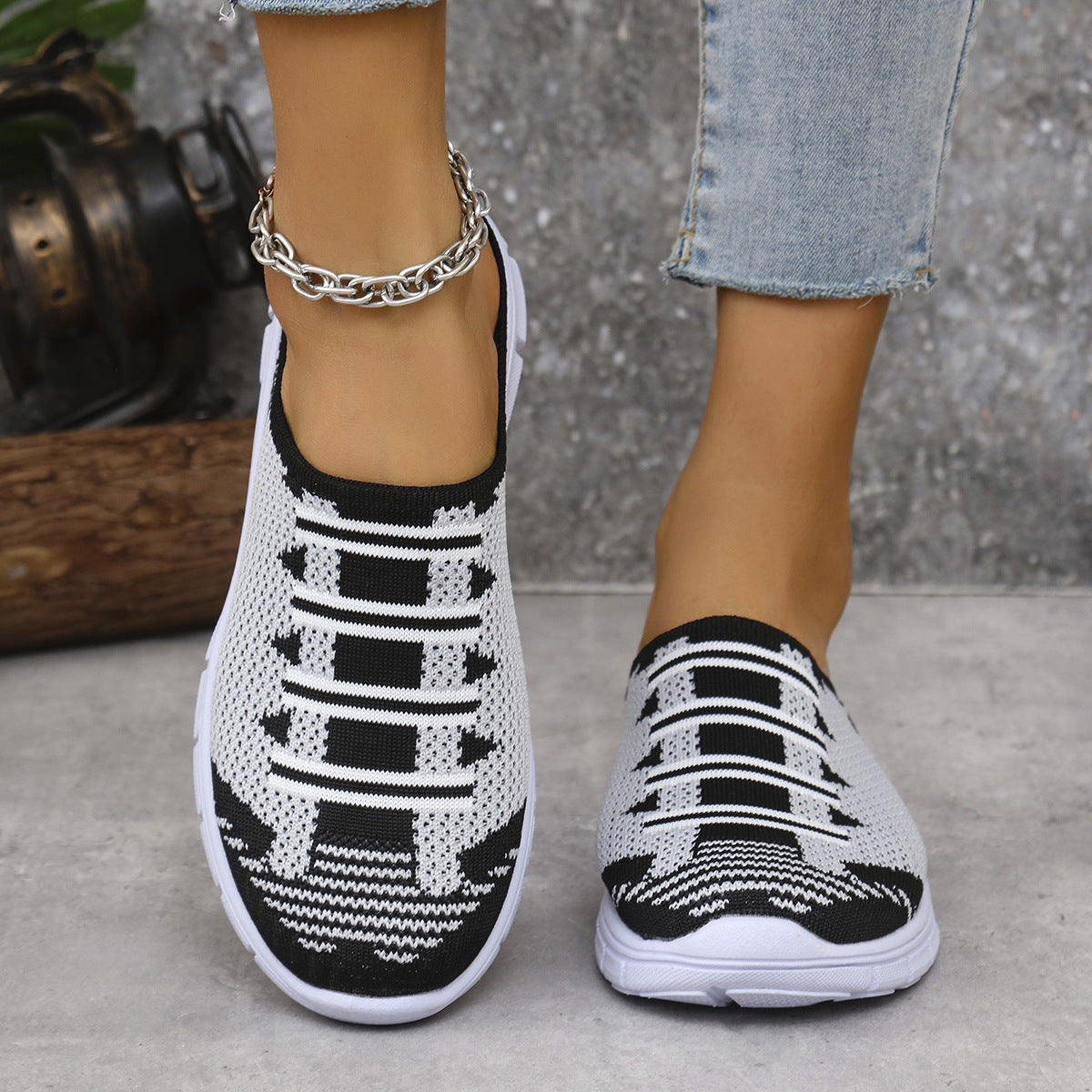 Breathable Knit Slip-Ons, view 3