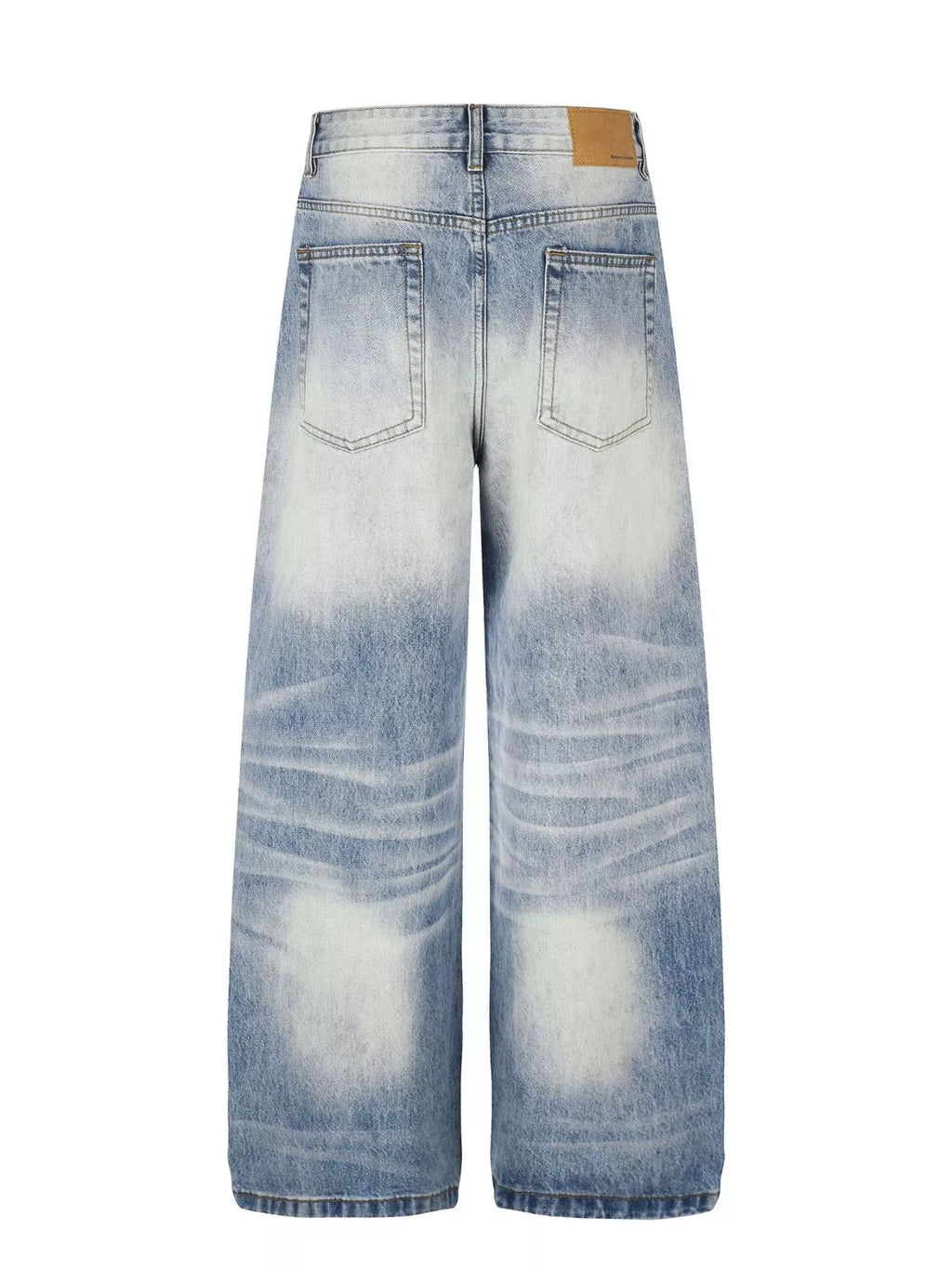 Men's Washed Wide Leg Jeans - Lilixa.store