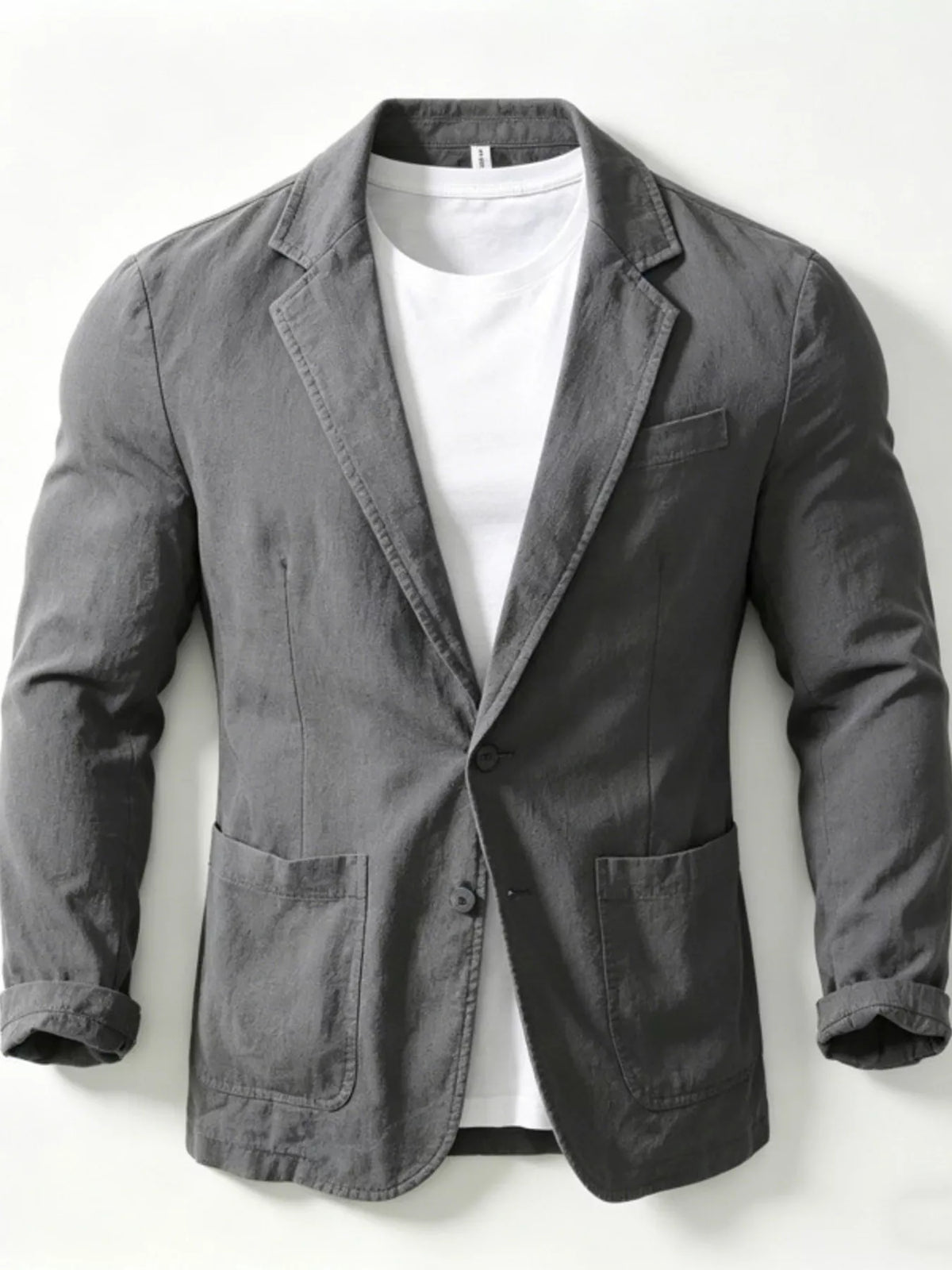 Men's Plus Size Button Up Long Sleeve Blazer - Lilixa.store
