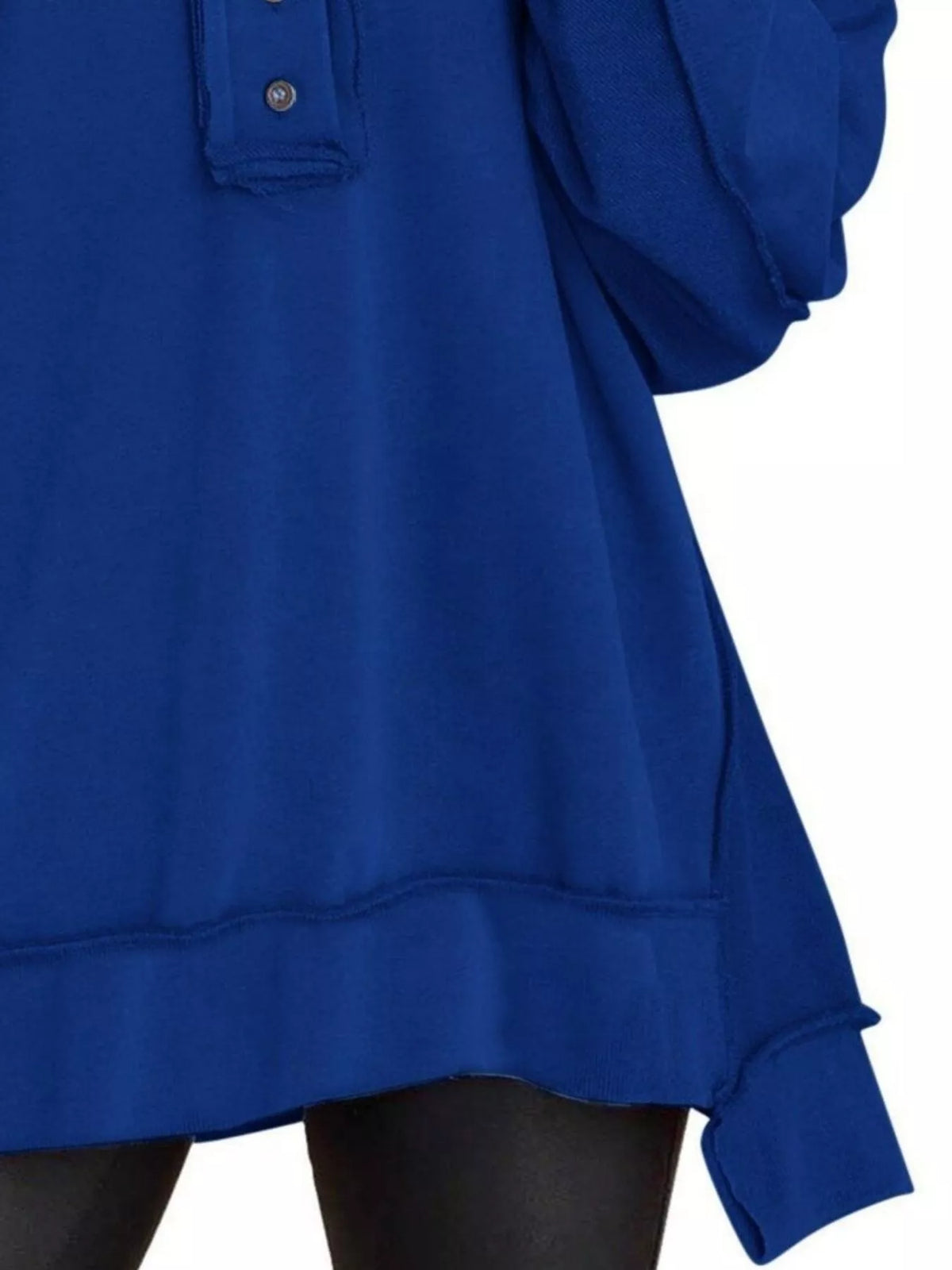 Half Snap Long Sleeve Sweatshirt - Lilixa.store
