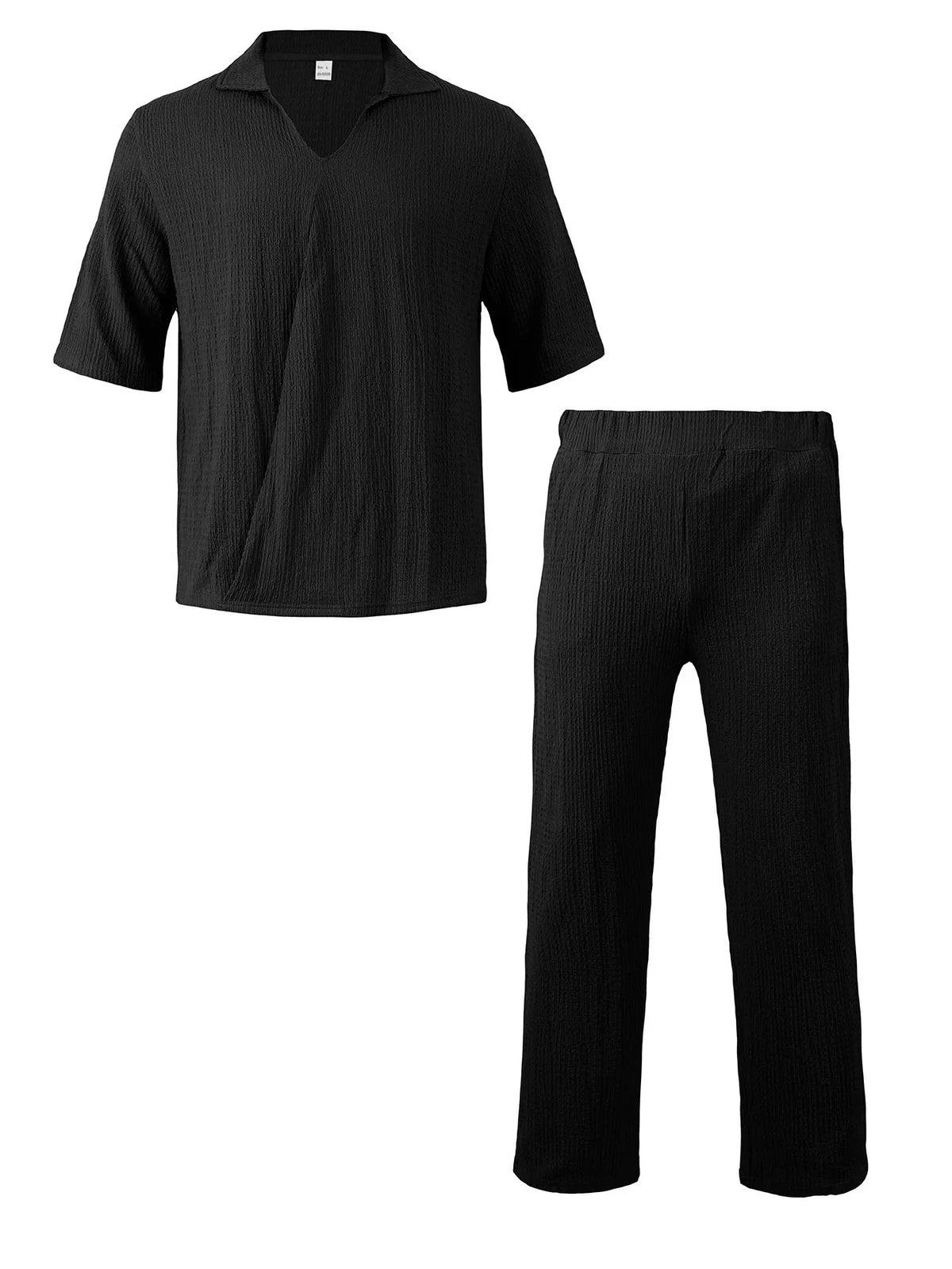 Men's Full Size Short Sleeve Top and Pants Set Plus Size - Lilixa.store