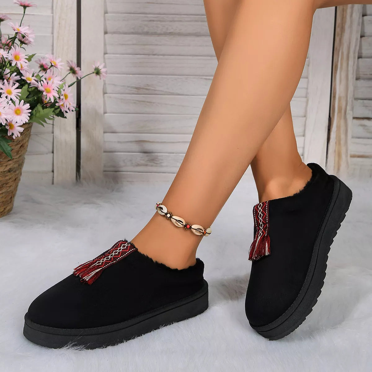 Round Toe Platform Slippers - Lilixa.store