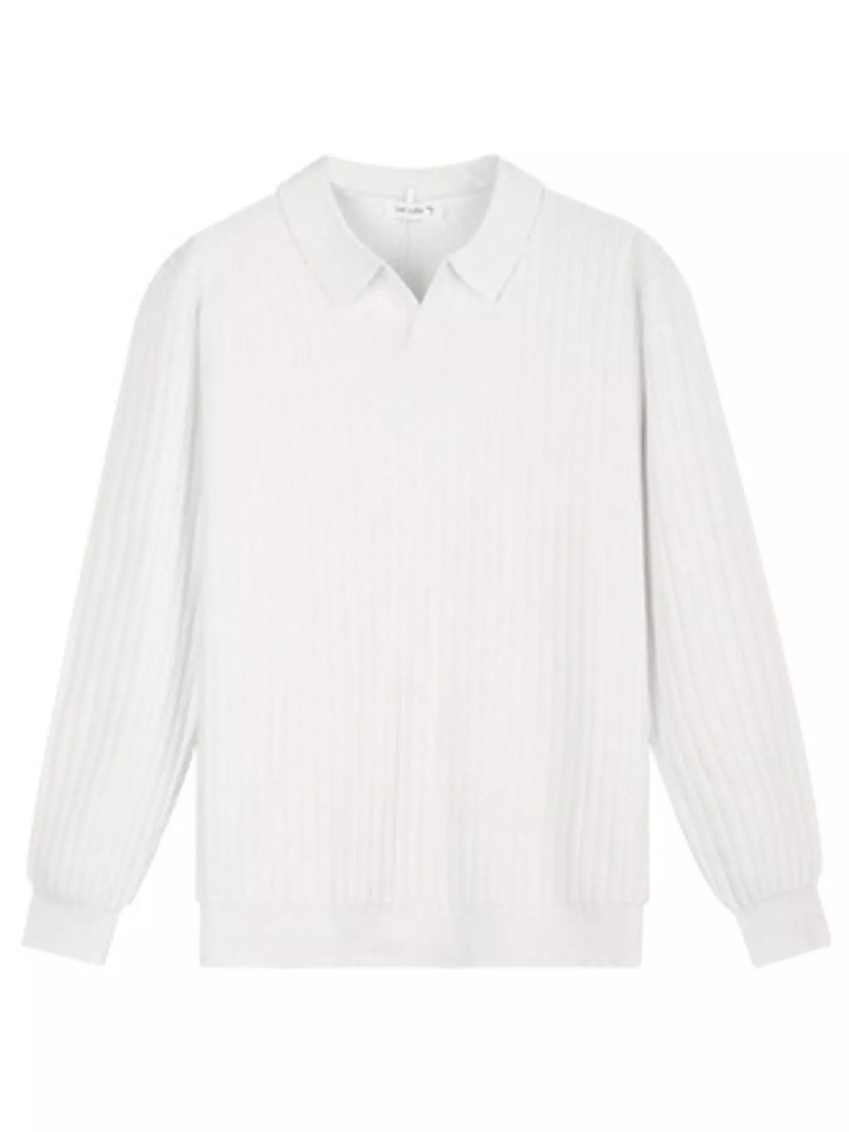 Men's Plus Size Ribbed Knit Polo Collar Sweater - Lilixa.store