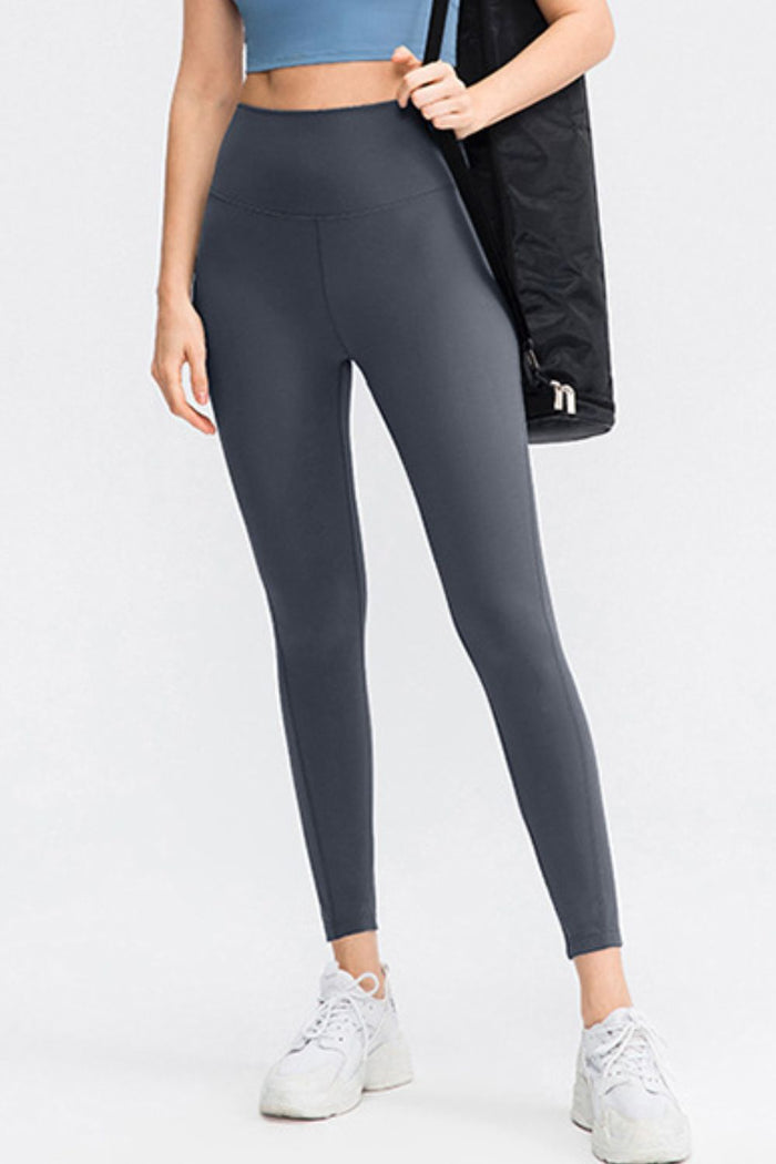 Slim Fit Wide Waistband Long Sports Pants - Lilixa.store