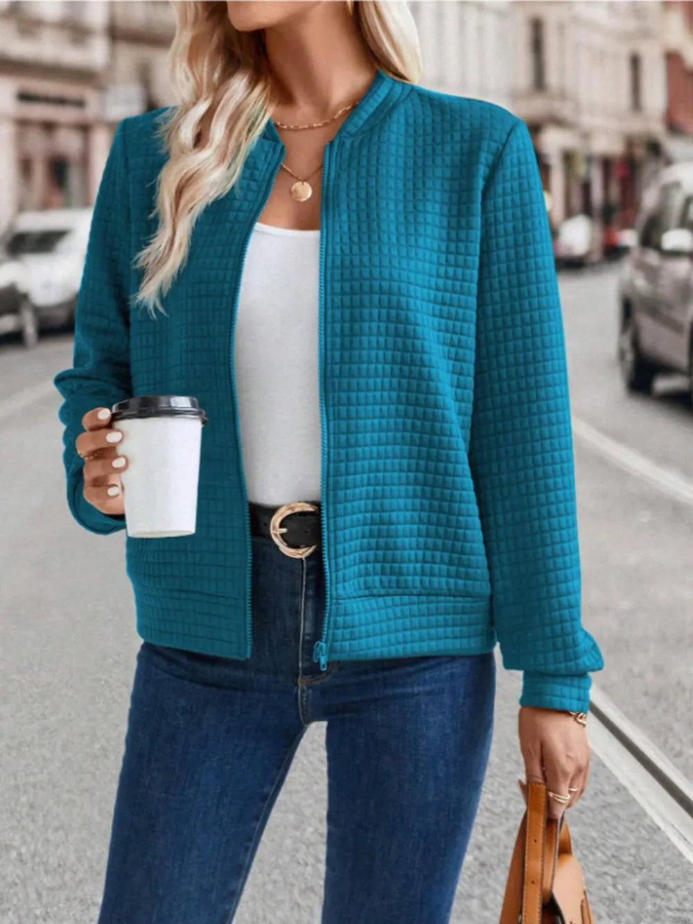 Zip Up Long Sleeve Jacket, view 8