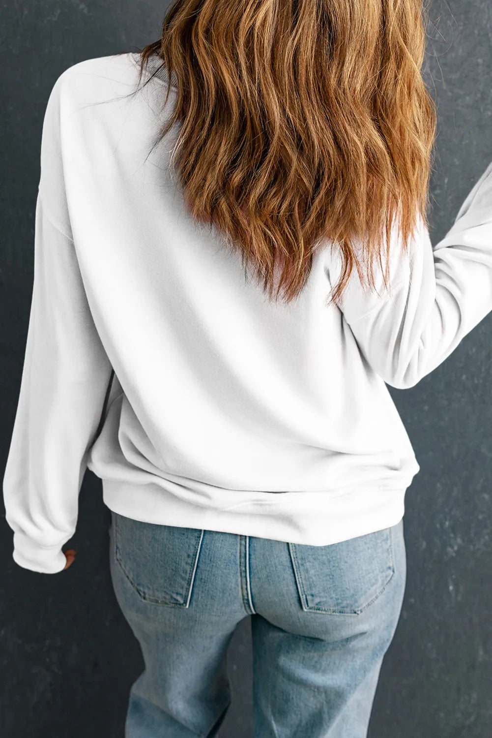 JOY Round Neck Long Sleeve Sweatshirt - Lilixa.store