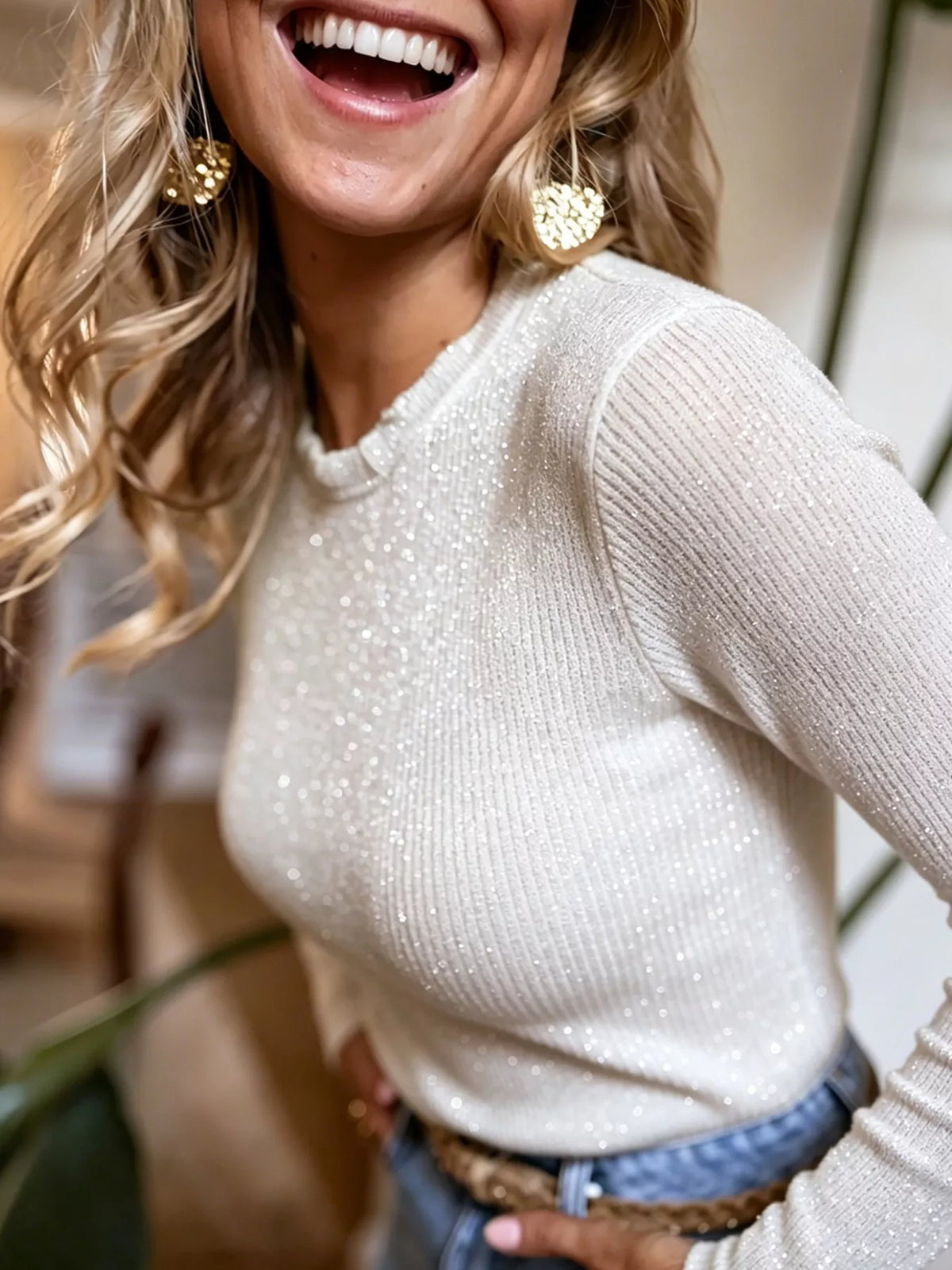 Ribbed Long Sleeve Knit Top - Lilixa.store