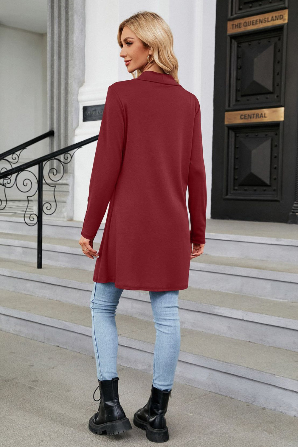 Long Sleeve Open Front Cardigan - Lilixa.store