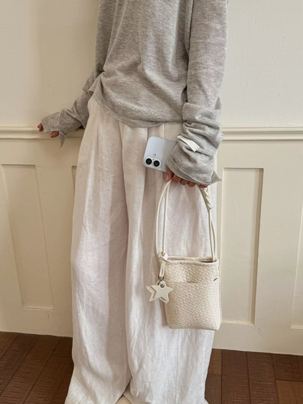 Woven Texture Crossbody Bag