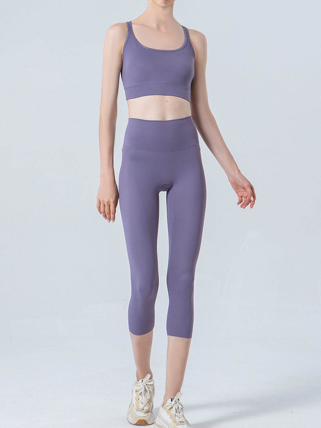 Wide Waistband Cropped Sports Leggings - Lilixa.store