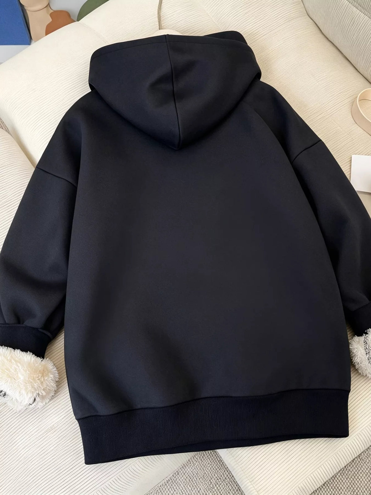 Fleece-Lined Zip-Up Hoodie