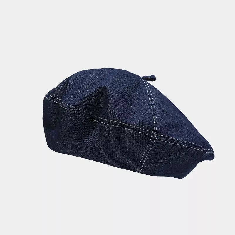 Vintage Style Denim Beret Hat - Lilixa.store